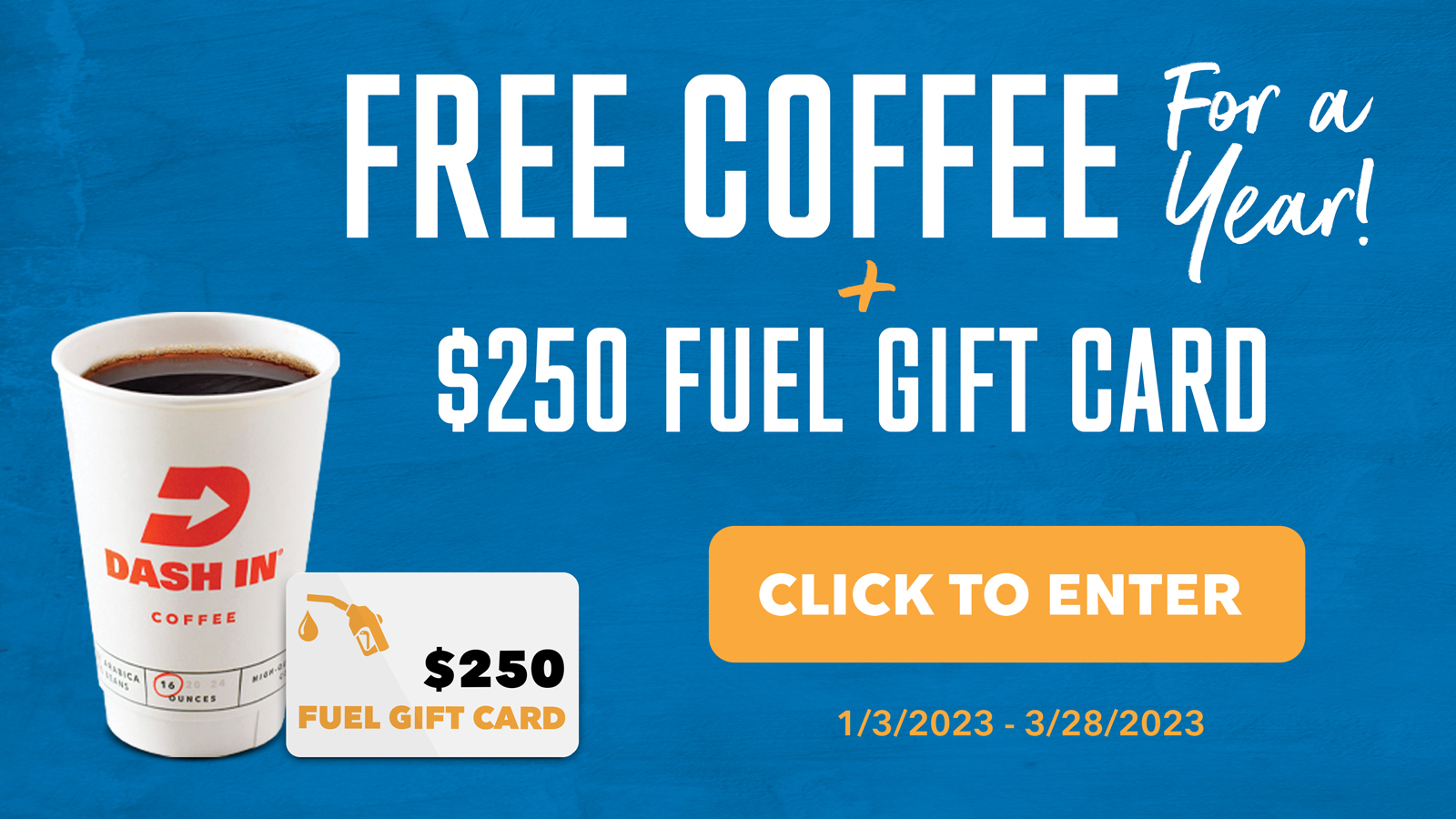 Free coffee for a year and $250 free fuel! Best gas station food in town!
